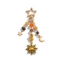 10 cm Portachiavi con perline e stella Perline di vetro Pietra Lega metallica Ciondolo decorativo per chiavi borsa zaino 1