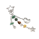 10 cm Sleutelhanger met kralen en ster Glazen kralen Steen Metaallegering Decoratieve sleutelhanger handtas rugzak 3
