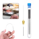 10 db 0,4 mm átmérőjű rozsdamentes acél tisztító tű készlet 3D nyomtatók fúvókáinak tisztításához Gyors szennyeződés eltávolítás és sima extrudálás helyreállítása 2