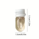 10 db-os átlátszó üvegpalack készlet, 2 ml, 3,1 x 1,3 cm, kupakkal ellátott utazódobozok arcszérumhoz, sminklemosóhoz vagy esszenciához 2