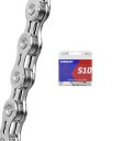 10-Gang Ketten für Fahrräder TANKE S10-LY 1/2" x 11/128" 116 Glieder halbhollow mit Schnellverschluss MTB Straßen 1