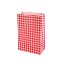 10 ks Farebné kraftové papierové tašky 23 x 15 x 8 cm Kockovaný motív Darčekové tašky na párty festival svadbu narodeniny sušienky 9