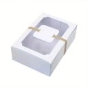 10 ks Kartónová darčeková krabica 22 x 15 x 7 cm s priehľadným PVC okienkom a stužkou Papierové boxy na sušienky torty cukríky Svadobné 2