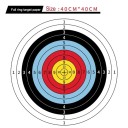 10 ks Lukostrelecké terče 40 x 40 cm Kulaté papírové profesionálne terče Bodové hodnotenie 1–10 Stredový krížik 4
