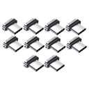 10 ks magnetický USB C adaptér s hrotem magnetická zástrčka náhradní konektor pro kabely 3A QC 3.0 rychlé nabíjení Typ-C 1