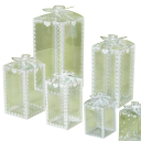 10 ks Průhledné PVC krabičky 7 x 5 x 5 cm Plastové dárkové boxy s mašlí a srdíčky Svatební výslužky Vánoční obaly na cukrovinky Narozeninové balení dárků 8