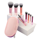 10 ks sada makeup štetcov syntetické štetiny plastová rukoväť s taštičkou pre každodenné líčenie tváre aj očí 3