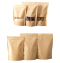 10 ks Zip lock Kraft papierové vrecúška 10 x 15 cm Samouzavíracie stojace obaly s okienkom na čaj sušené potraviny ovocie darčekové balenie 2