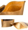 10 ks Zip lock Kraft papierové vrecúška 12 x 20 cm Samouzavíracie stojace obaly s okienkom na čaj sušené potraviny ovocie darčekové balenie 4