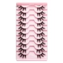 10 Paare falsche Wimpern Set halbe falsche Wimpern Wimpernverlängerung Kit natürlich aussehende falsche Wimpern Kleber 5