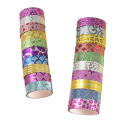 10 Pack Glitter Paper Adhesive Tape 15 mm x 3 m Decorative Tape Set with Ornamental and Geometric Patterns for DIY Labels 4