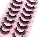 10 paires de cils artificiels Cils en vison faux Cils autocollants 3D 24