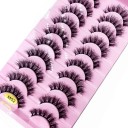 10 paires de cils artificiels Cils en vison faux Cils autocollants 3D 32