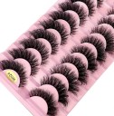 10 paires de cils artificiels Cils en vison faux Cils autocollants 3D 35