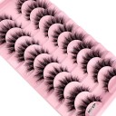 10 paires de cils artificiels Cils en vison faux Cils autocollants 3D 39