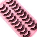 10 paires de cils artificiels Cils en vison faux Cils autocollants 3D 9