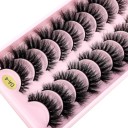 10 Pairs of Artificial Eyelashes False Mink Eyelashes Artificial 3D Adhesive Eyelashes 14