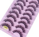10 Pairs of Artificial Eyelashes False Mink Eyelashes Artificial 3D Adhesive Eyelashes 28