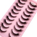 10 Pairs of Artificial Eyelashes False Mink Eyelashes Artificial 3D Adhesive Eyelashes 38
