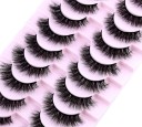 10 Pairs of Artificial Eyelashes False Mink Eyelashes Artificial 3D Adhesive Eyelashes 4