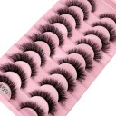 10 paria irtoripsiä, feikkiripset, keinotekoiset 3D-liimaripset 22