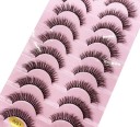 10 paria irtoripsiä, feikkiripset, keinotekoiset 3D-liimaripset 36