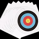 10 pcs Archery Targets 40 x 40 cm Round Paper Professional Targets Scoring 1–10 Central Crosshair 3