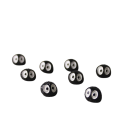 10 pcs Boules de poussière miniatures avec visage 1,1 x 0,8 cm Figurine en résine Jouet miniature mignonne figurines décoratives ensemble de collection 1