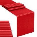 10 pcs caminhos de mesa em cetim 30,5x273 cm Decorações de seda para casamentos festas de aniversário banquetes decoração de mesa elegante 1