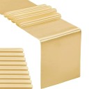 10 pcs chemins de table en satin 30,5x273 cm Décorations en soie pour mariages anniversaires banquets décoration de table élégante 8