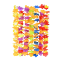 10 pcs Colar de flores havaianas de plástico com flores artificiais para o pescoço Decoração de Verão Tropical Casamento Aniversário Festa Multicolorido 5