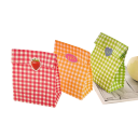 10 pcs Colourful Kraft Paper Bags 23 x 15 x 8 cm Checked Design Gift Bags for Parties Festivals Weddings Birthdays Biscuits 8