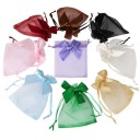 10 pcs Organza Gift Bags 13 x 18 cm Bags with Drawstring and Bow Wedding Favours Christmas Sweet Packaging Elegant Jewellery Packaging Gifts 11
