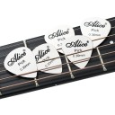 10 pcs Palhetas metálicas Alice 0.3 mm Forma de gota Aço inoxidável Superfície brilhante Palhetas duráveis e precisas para guitarra elétrica 2
