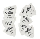 10 pcs Palhetas metálicas Alice 0.3 mm Forma triangular Aço inoxidável Superfície brilhante Palhetas duráveis para guitarra elétrica e acústica Tom 1