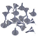 10 pezzi mini imbuti in plastica di dimensioni compatte di circa 3 cm per il travaso preciso di liquidi in bottigliette e piccoli contenitori 1