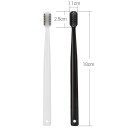 10-Piece Set of Bamboo Toothbrushes with Activated Charcoal and Soft Silk Bristles Black and White for Adults Family Oral Hygiene 18x2.5x1.1cm 2
