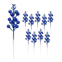 10 pièces de bouquets de baies artificiels scintillants de 15 cm Décoration de Noël avec des fruits brillants Ornement d'hiver pour table, couronne ou sapin Décoration intérieure 4