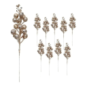 10 pz Bouquet di bacche artificiali brillanti 15 cm Decorazione natalizia con frutti lucidi Ornamento invernale per tavolo, corona o albero Decorazione domestica 8