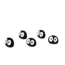 10 pz Mini palline di polvere con faccia 1,1 x 0,8 cm Figurina in resina Giocattolo mini carino Figurine decorative set da collezione 2