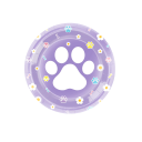 10 pz Piatti di carta per feste 18 cm Piatti con motivi di zampe e fiori Piatti usa e getta per feste di compleanno per bambini 3