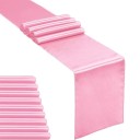 10 pz runner in satin per tavolo 30,5x273 cm Decorazioni in seta per matrimoni feste di compleanno banchetti elegante decorazione 3