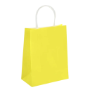 10 sacs cadeaux en kraft 15 x 21 cm avec poignée Sacs en papier colorés pour cadeaux emballage de souvenirs sacs en papier écologiques et solides 14