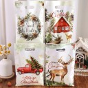 10 sacs plastiques de Noël 16,3 x 25 cm Sacs cadeaux avec différents motifs pour petits cadeaux, bonbons, biscuits et surprises de Noël 2