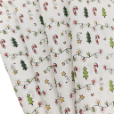 10 Sheets of Silk Wrapping Paper 20 x 35 cm Christmas Lantern Pattern White Paper with Winter Motifs of Trees, Stars and Bulbs for Gifts 1