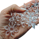 10 st kristalliga snöflingor 4,3 cm Hängande dekorationer Julprydnader hängen för heminredning och festliga arrangemang 2