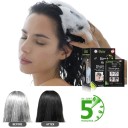 10 Stk Dexe Fast Färbeshampoo für Haare 25 ml Natürliche Shampoo für schwarze Haare in 5 Minuten, pflanzliche Farbe in Schwarz, schnelle Anwendung 3