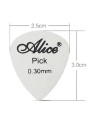 10 stk Metaltrækkere Alice 0.3 mm Dråbeformet Rustfrit stål Blank overflade Holdbare præcise trækkere til elektrisk og akustisk guitar 3
