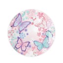 10 stk Papirplader 22,9 cm Sommerfugle- og blomsterdesign Engangs festplader til kage, desserter og snacks Service til børnefødselsdag 2