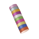 10 Stück glitzernde Papierklebebänder 15 mm x 3 m DIY farbige Etiketten mit Glitzer Dekoration Geschenkverpackung Basteln Schreibwaren 4